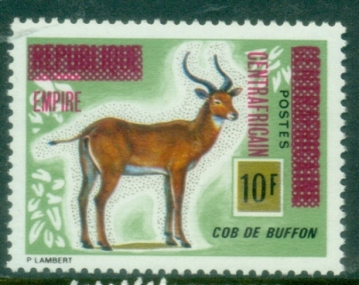 Central-African-Republic-1977-Definitive-Issue-Overprinted-EMPIRE-CENTRAFRICAIN-10fr-Deer-MUH