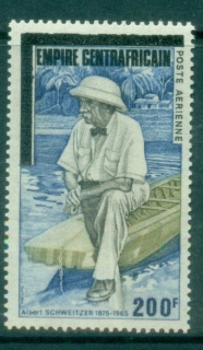 Central-African-Republic-1977-Definitive-Issues-Overprints-200fr-Albert-Schweitzer-MUH