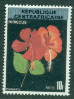 Central-African-Republic-1980-Definitive-Overprinted-REPUBLIQUE-CENTRAFRICAINE-10fr-Flower-MUH