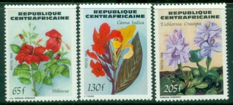 Central-African-Republic-1984-Flowers-MUH