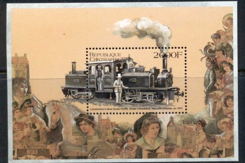 Central-African-Republic-1999-Trains-MS-MUH