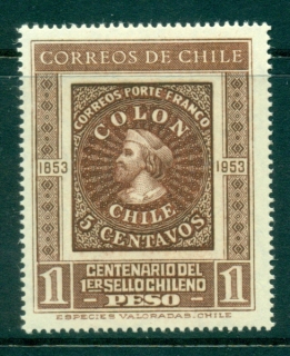 Chile-1953-Stamp-Day-MUH-lot35429