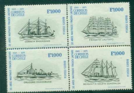 Chile-1975-The-30th-Anniversary-of-Shipwreck-of-Sail-Frigate-Lautaro-1000e-block-4-MLH
