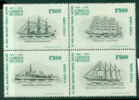 Chile-1975-The-30th-Anniversary-of-Shipwreck-of-Sail-Frigate-Lautaro-500e-block-4-MLH