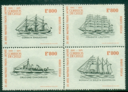 Chile-1975-The-30th-Anniversary-of-Shipwreck-of-Sail-Frigate-Lautaro-800e-block-4-MLH