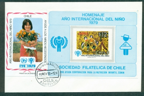 Chile-1979-IYC-International-Year-of-the-Child-Imperf-MS-FDC-lot32073