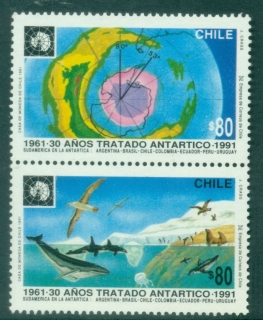 Chile-1991-The-30th-Anniversary-of-Antarctica-Treaty-MUH