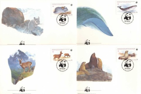 Chile-1984 Endangered Wildlife 4xFDC