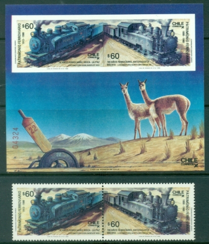Chile-1988-Railway-Anniversaries-MS-MUH