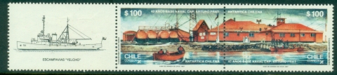 Chile-1987-The-40th-Anniversary-of-Captain-Arturo-Prat-Antarctic-Naval-Base-label-MLH
