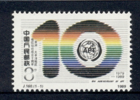 China-PRC-1989-10th-Anniversary-Of-Asia-Pacific-telecommunity-MUH