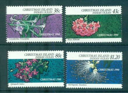 Christmas-Is-1990-Xmas-Flowers-MUH-lot72189