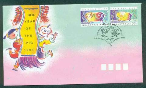 Christmas-Is-1995-New-Year-of-the-Pig-FDC-lot48978