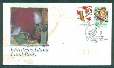 Christmas-Is-1996-Land-Birds-FDC-lot48967