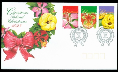 Christmas-Is-1998-Xmas-Flowers-FDC-Lot20282