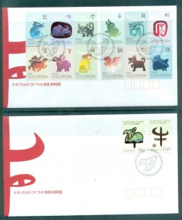 Christmas-Is-2009-New-Year-of-the-Ox-2x-FDC-lot76017