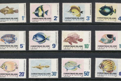 Christmas-Is-1968-70-Marine-Life-Fish-MLH