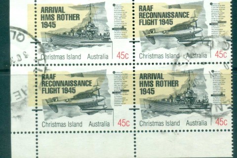 Christmas-Is-1995-HMS-Rother-Blk-4-FU-lot81552