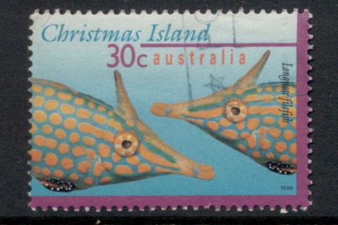 Christmas-Is-1996-97-Marine-Life-Fish-30c-FU