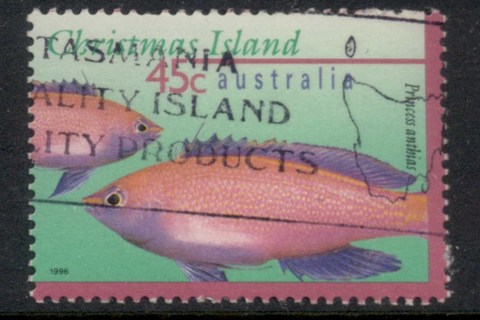 Christmas-Is-1996-97-Marine-Life-Fish-45c-FU