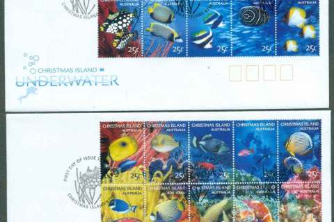 Christmas-Is-2004-Underwater-Marine-Life-ex-sheetlet-2FDC-lot48989