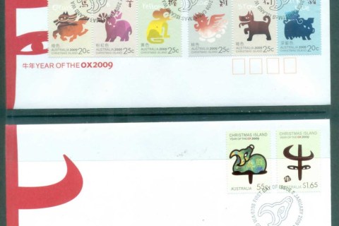 Christmas-Is-2009-New-Year-of-the-Ox-2x-FDC-lot76017