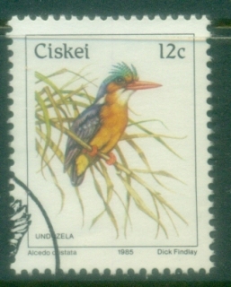 Ciskei-1981-90-Birds-12c-Alcedo-cristiata-FU