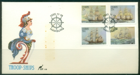Ciskei-1985-Troop-Ships-FDC
