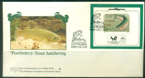 Ciskei-1989-Freshwater-Fish-Trout-Hatcheries-MS-FDC