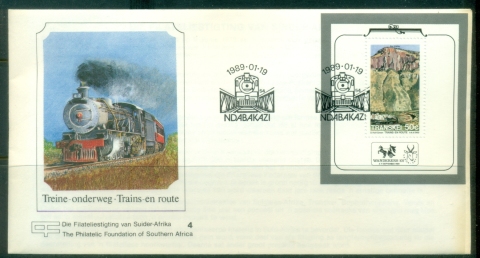 Ciskei-1989-Trains-en-Route-MS-FDC