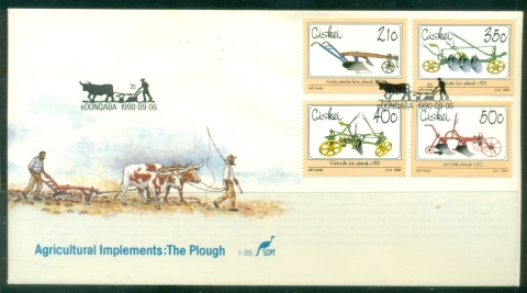 Ciskei-1990-Agricultural-Instruments-The-Plough-FDC