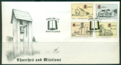 Ciskei-1993-Churches-Missions-FDC