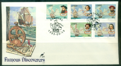 Ciskei-1993-Famous-Discoverers-FDC