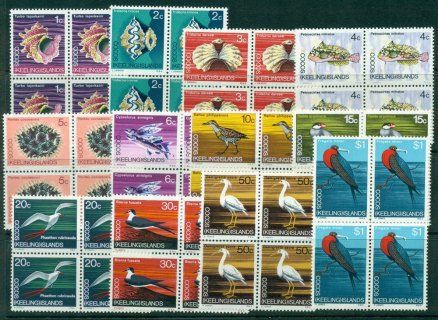 Cocos-Keeling-Is-1969-Fish-Birds-Blocks-4-MUH-Lot23993