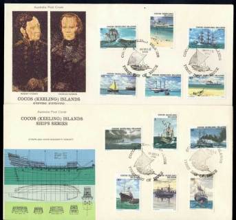 Cocos-Keeling-Is-1976-Ships-2-FDC-Lot13857