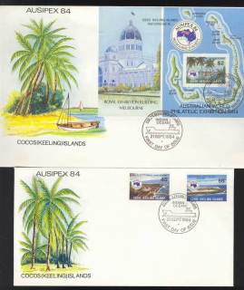 Cocos-Keeling-Is-1984-Ausipex-MS-FDC-Lot13861