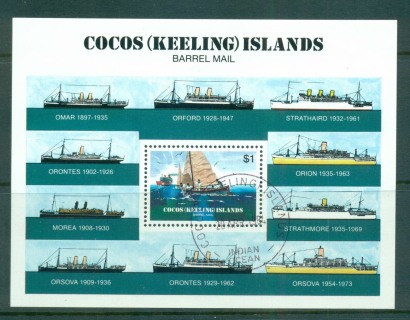 Cocos-Keeling-Is-1984-Barrel-Mail-MS-CTO-lot56879