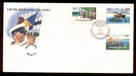 Cocos-Keeling-Is-1984-Barrel-mail-FDC