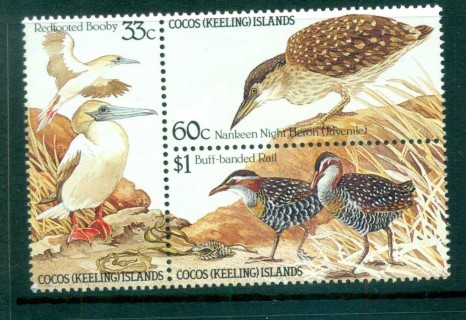 Cocos-Keeling-Is-1985-Birds-Blk-3-MUH-lot72422