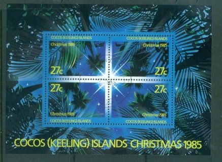 Cocos-Keeling-Is-1985-Xmas-MS-CTO-lot56884