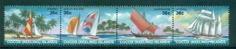 Cocos-Keeling-Is-1987-Sailboats-Str-4-MUH-lot72427