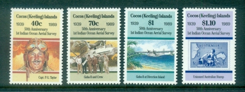 Cocos-Keeling-Is-1989-Aerial-Survey-of-the-Indian-Ocean-Air-Mail-Route-50th-Anniversary-MLH