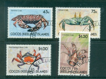 Cocos-Keeling-Is-1990-Crabs-CTO-lot56863