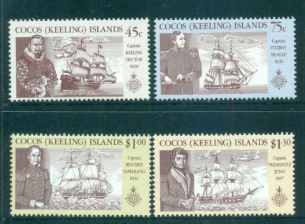 Cocos-Keeling-Is-1990-Explorers-their-Ships-MUH-lot72437