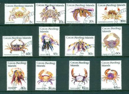 Cocos-Keeling-Is-1992-Crabs-Definitives-CTO-lot56871