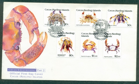 Cocos-Keeling-Is-1992-Crabs-part-2-FDC-lot37105