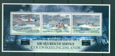 Cocos-Keeling-Is-1993-Air-Sea-Rescue-Opt-Taipei-MS-MUH-lot56885