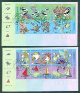 Cocos-Keeling-Is-1994-Maps-ex-Sheetlet-2-FDC-lot48995