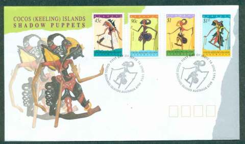 Cocos-Keeling-Is-1994-Shadow-Puppets-FDC-lot48997