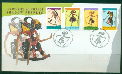 Cocos-Keeling-Is-1994-Shadow-Puppets-FDC